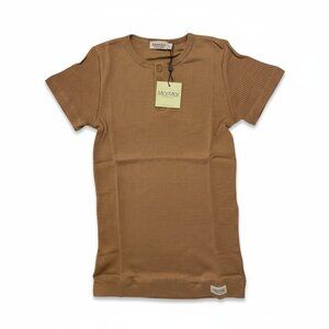 MARMAR COPENHAGEN - SHORT SLEEVE TEE - 50%COTTON - CAMEL - 8Y - NWT